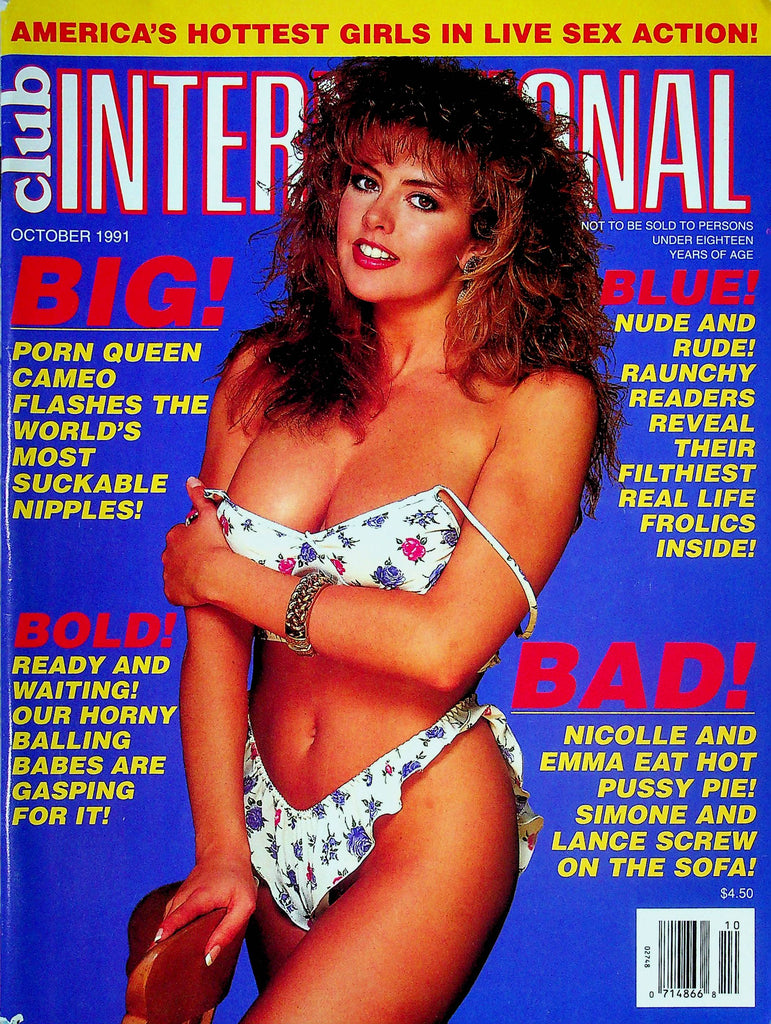 Club International Men's Magazine Nicolle & Emma October 1991 062024RP