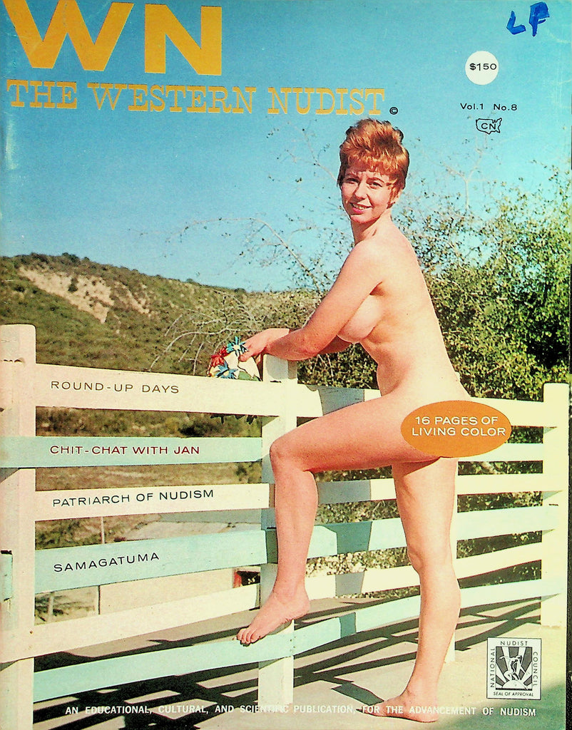 The Western Nudist Magazine  Chit-Chat With Jan / Patriarch Of Nudism  vol.1 #8 1960's 081026lmp-GSC