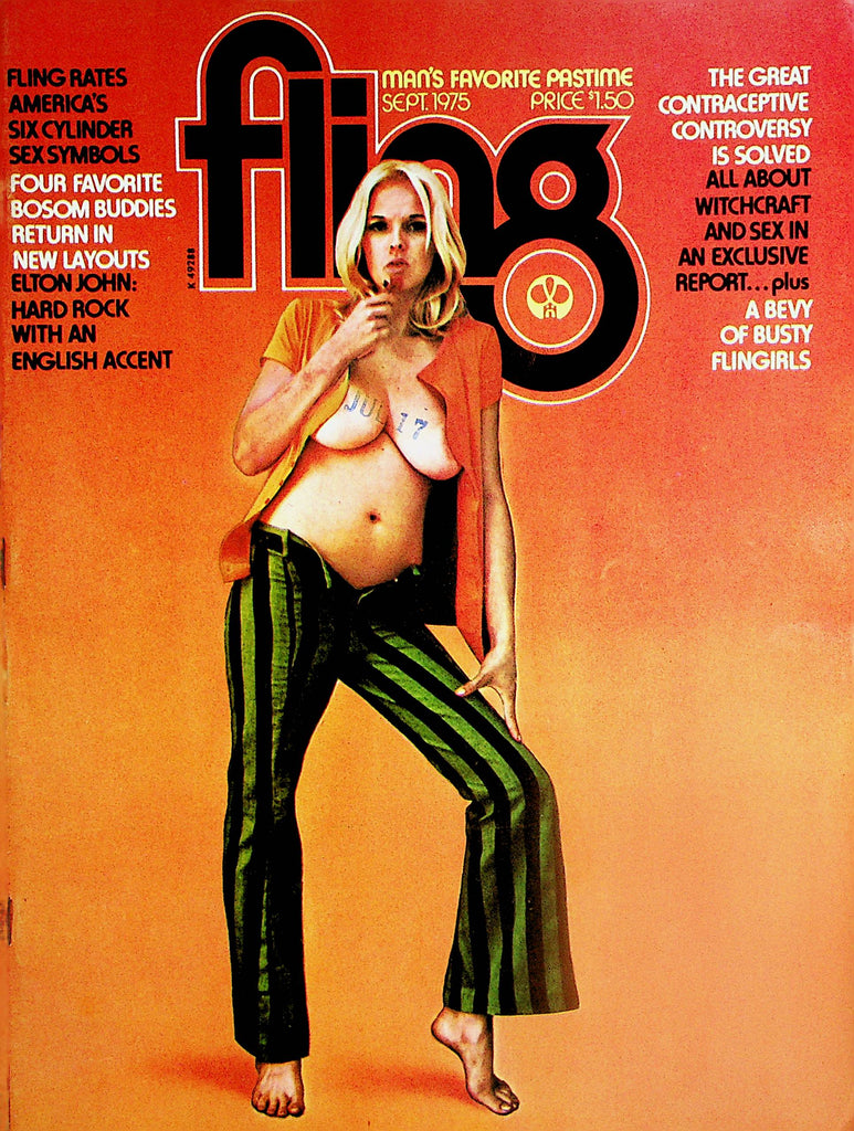 Fling Busty Magazine  Arlene Bell / Uschi Digard / Elton John  September 1975  060124lm-p2