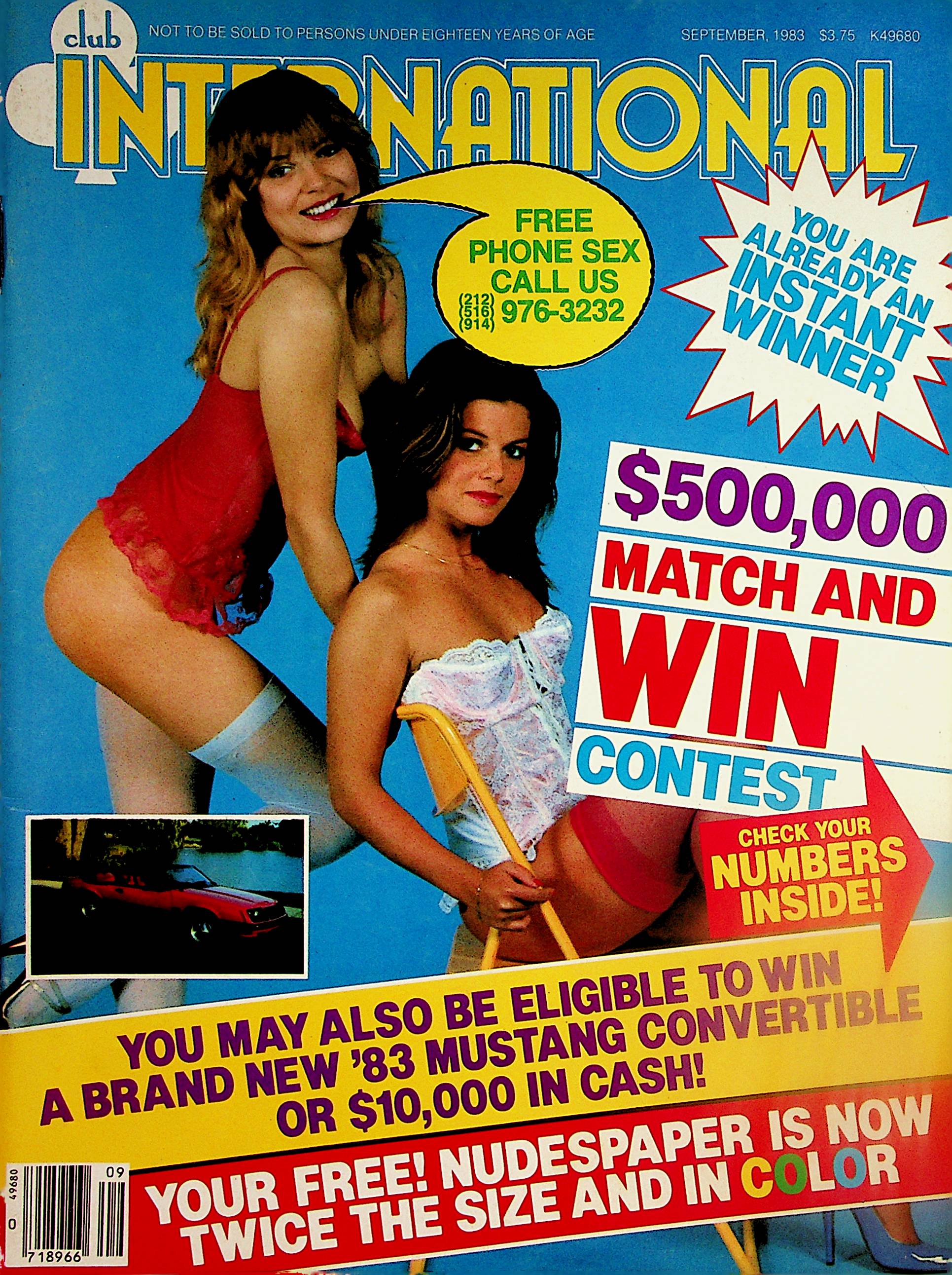 Club International Magazine Centerfold Girl Priscilla vol.7 #9 1983 Pa –  Mr-Magazine