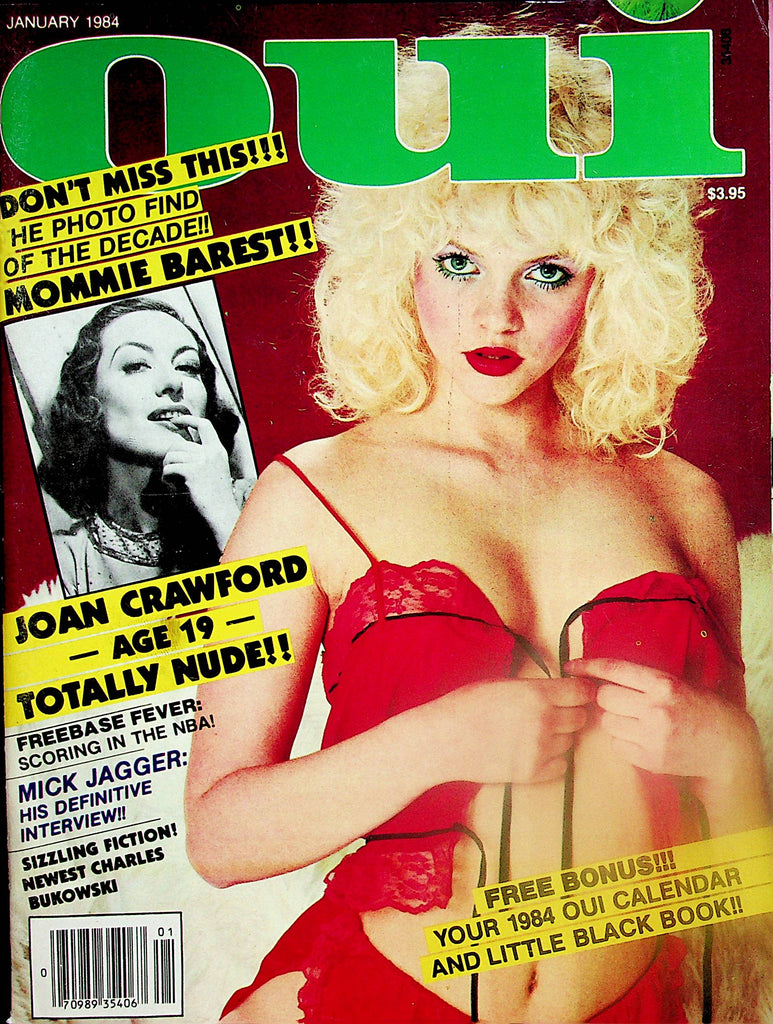 Oui Busty Magazine   Joan Crawford 19 Nude! / Mick Jagger Interview January 1984 w/Calendar    060224lm-p