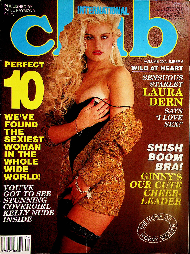 Club International Magazine  Covergirl Kelly Perfect 10  vol.20 #6 1991 Paul Raymond    090623lm-p