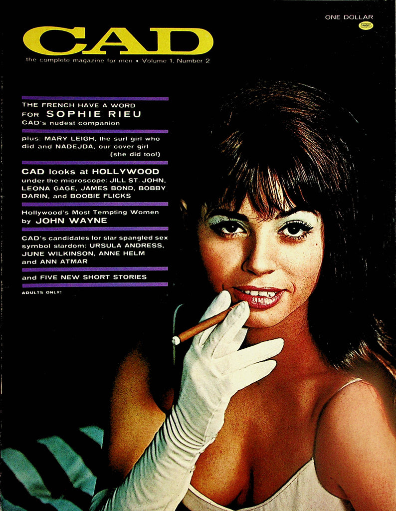 Cad Magazine   Centerfold Girl Sophie Rieu / Ursula Andress / June Wilkinson vol.1 #2 1965   061624lm-p