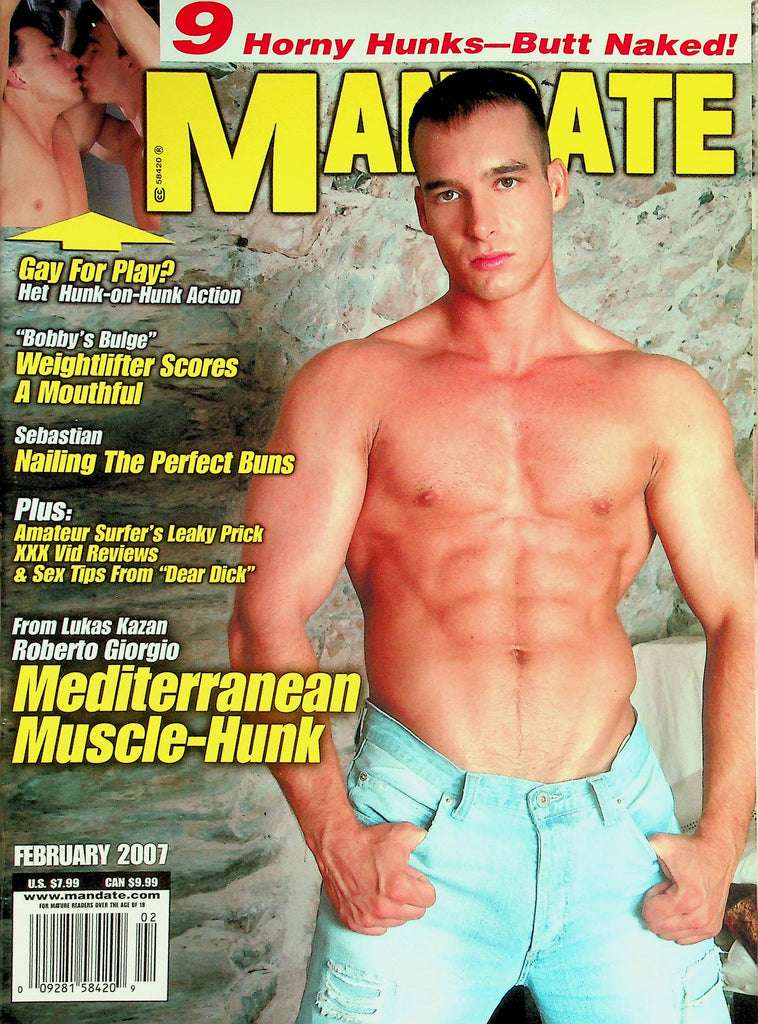 Mandate Gay Magazine   Cover Guy Roberto Giorgio- Mediterranean Muscle-Hunk  February 2007   031826lmp