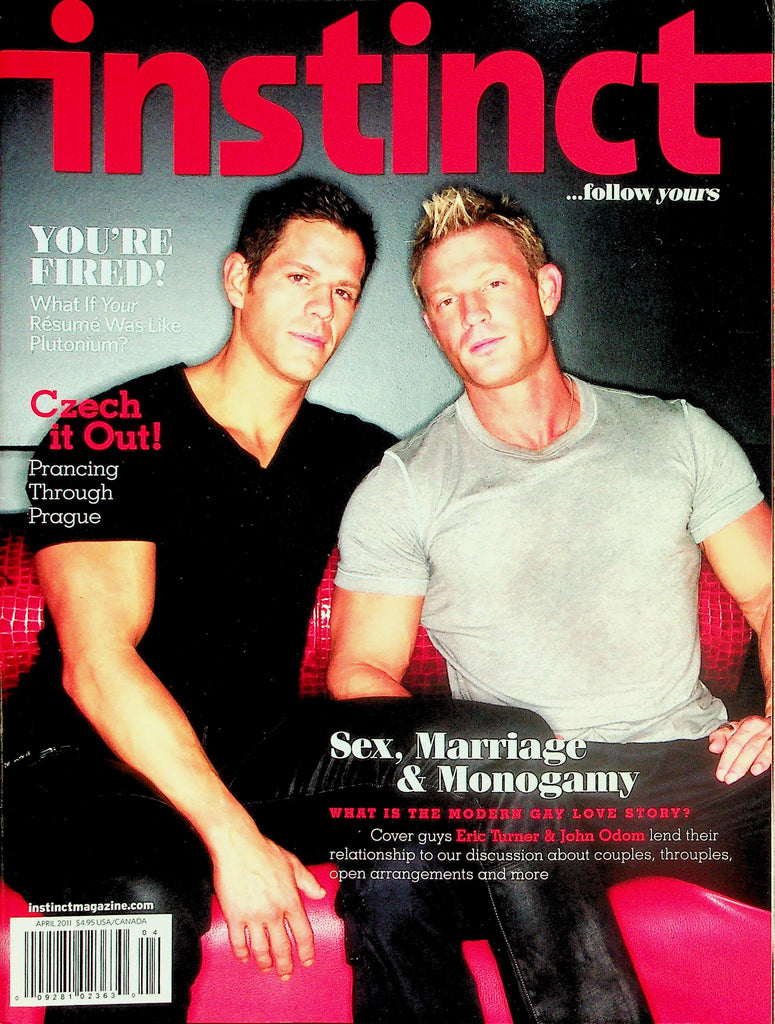 Instinct Gay Interest Magazine  Sex, Marriage & Monogamy Cover Guys Eric Turner & John Odom   April 2011       042226lmp