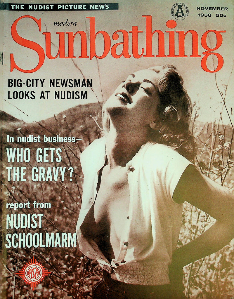 Modern Sunbathing Nudist Magazine   Big-City Newsman Looks At Nudism  November 1958   072526lmp-GSC