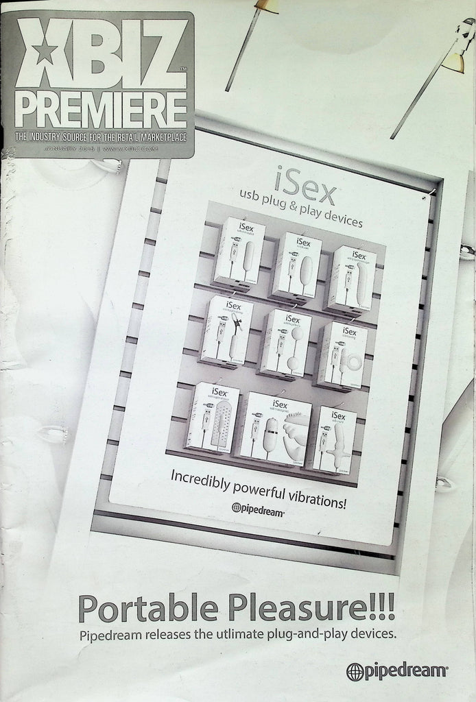 XBiz Premiere January 2015 Portable Pleasure iSex Pipe Dream Adult Magazine-101424AMA