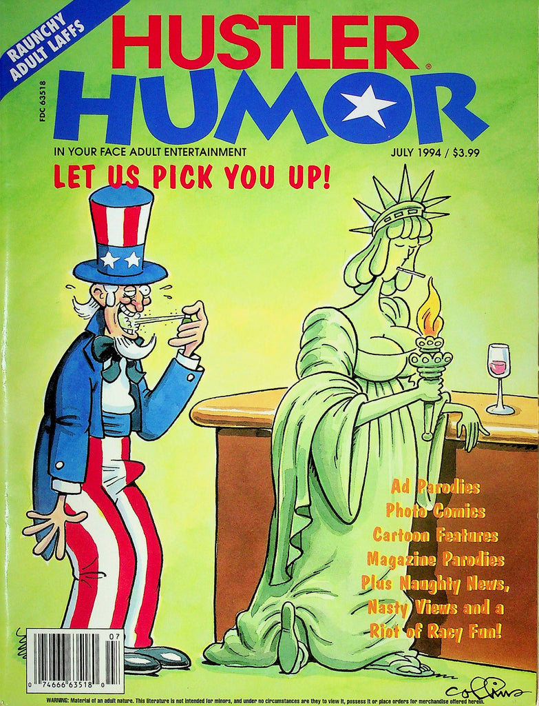 Hustler Humor Magazine Uncle Sam July 1994 092524RP