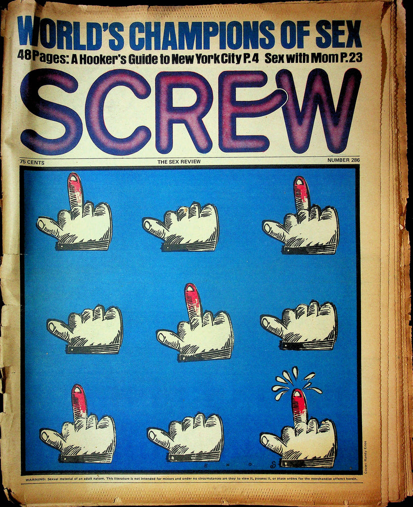 Screw Men's Newspaper Guide To New York City No.286 August 26 1974 061224OSRP