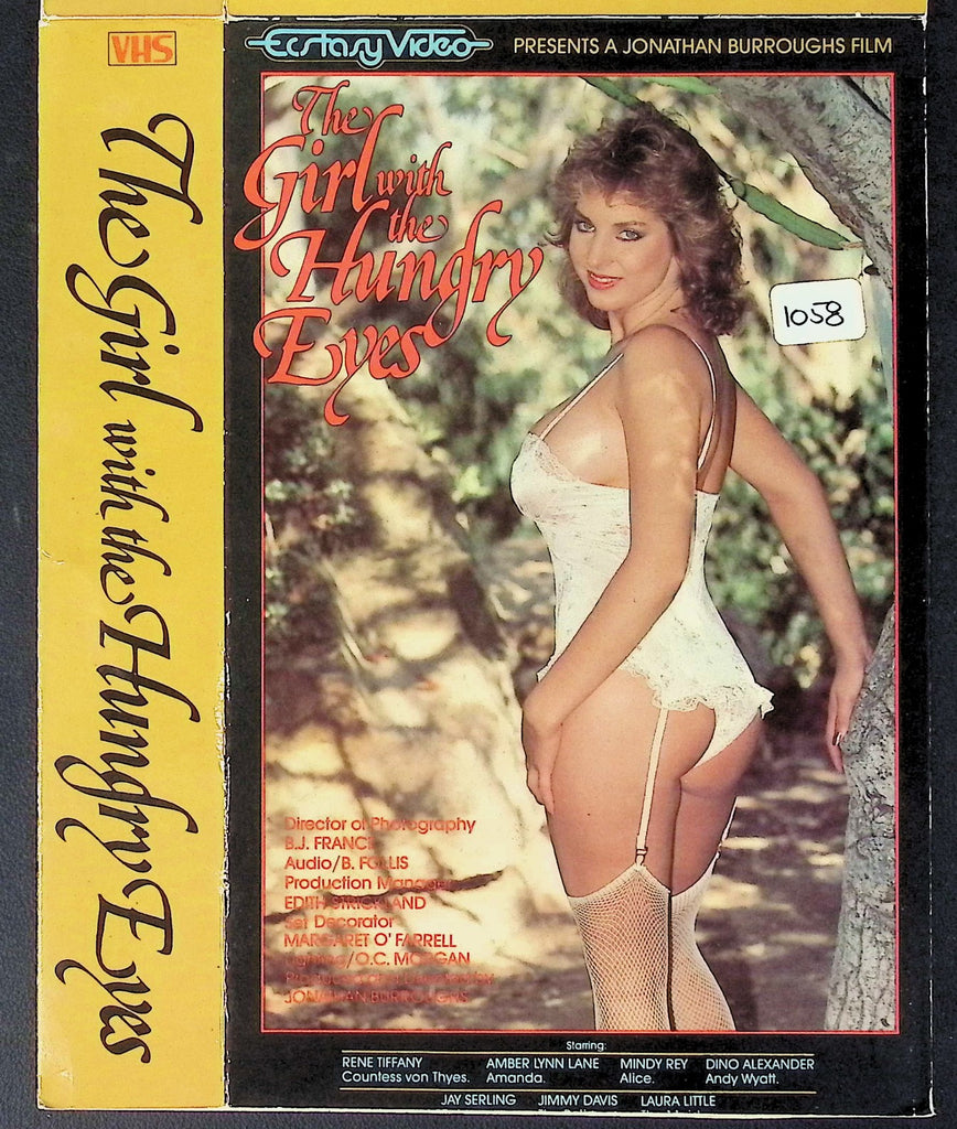 The Girl with the Hungry Eyes Rene Tiffany Amber Lynn Lane Mindy Rey Adult VHS Ecstasy Video 042226AKVHS3