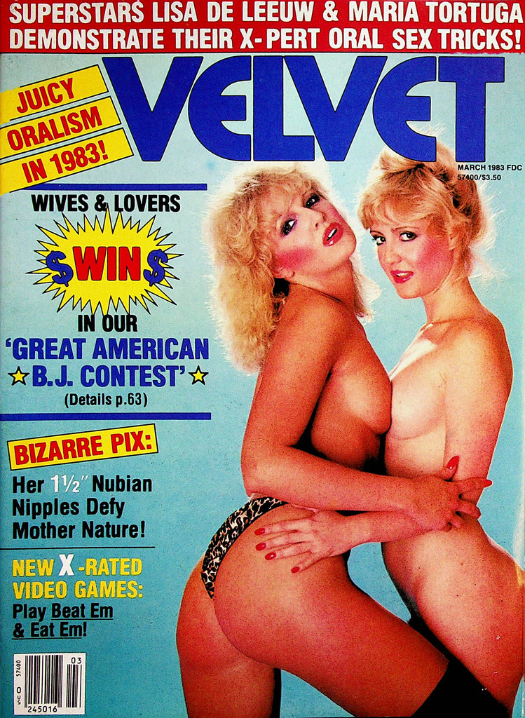 Velvet Busty Magazine  Lisa De Leeuw & Maria Tortuga  March 1983   063023lm-p