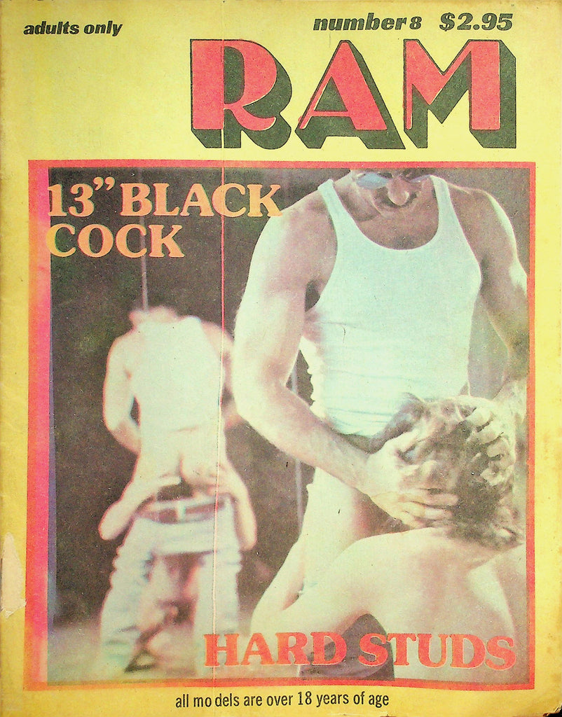 Ram Adult Gay Newspaper  13" Black Cock / Hard Studs  #8  1970's     102026lmp-GSC