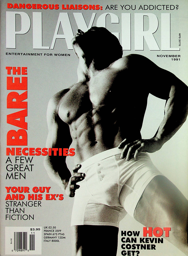 Playgirl Magazine  Cover & Centerfold Glenn Brown /  Kevin Costner  November 1991     102223lm-p