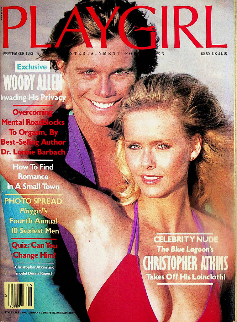 Playgirl Magazine Blue Lagoon's Christopher Atkins/ Woody Allen September 1982  w/cf  031025lm-p2