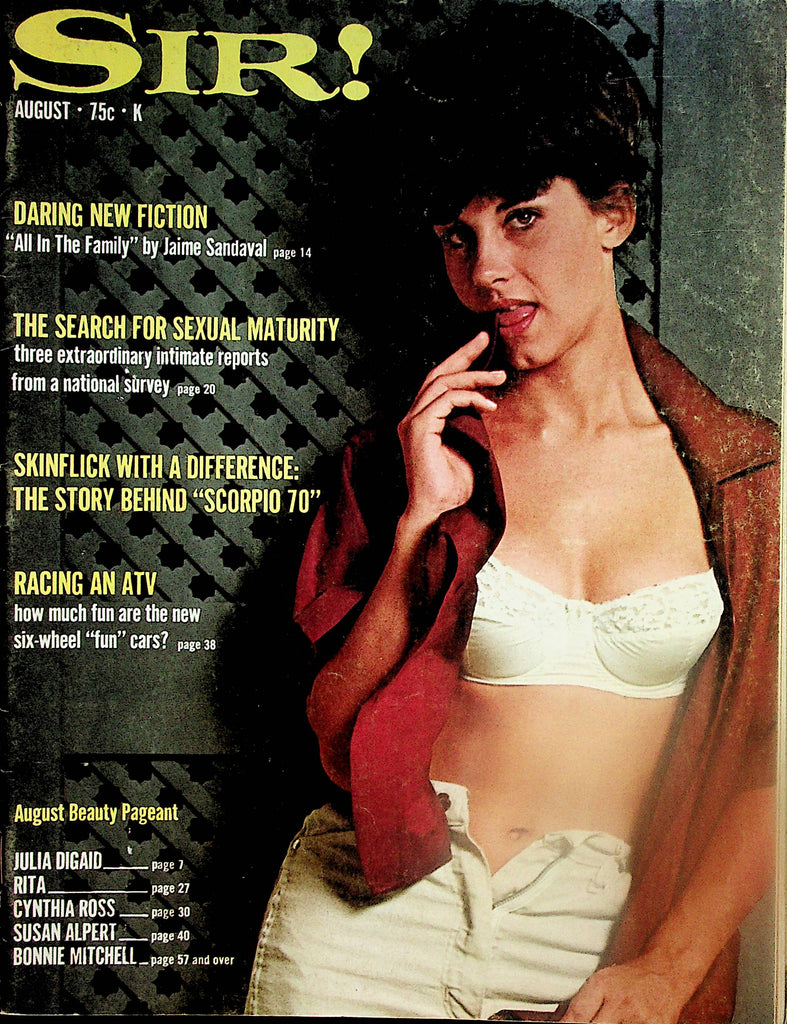 Sir! Yearbook Magazine  Covergirl Bonnie Mitchell / The Search For Sexual Maturity  August  1970   041224lm-p