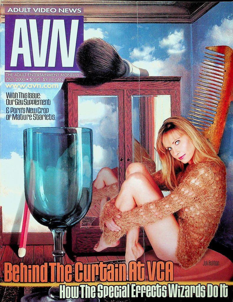 AVN Adult Video News Magazine  Covergirl Juli Ashton / Behind The Curtain At The VCA  October 2000 010926lmp