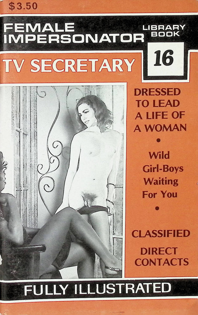 Female Impersonator TV Secretary 16 1970s Transsexual Library Book Fully Illustrated by Sandy Mesics Digest Magazine 081924AMP