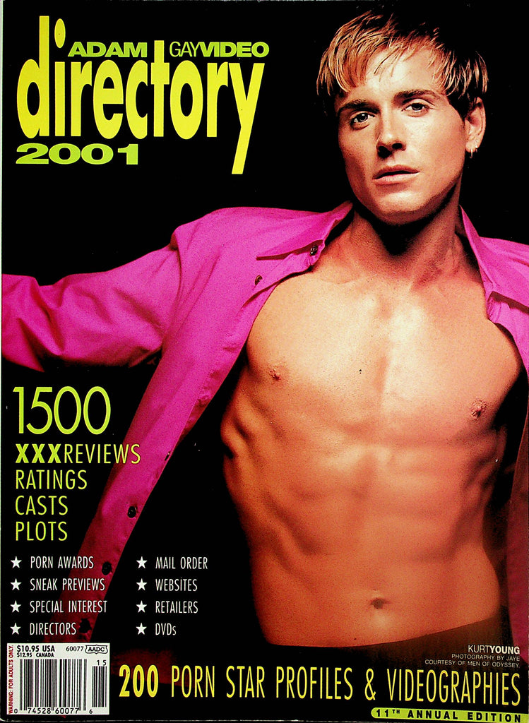 Adam Gay Video Directory 2001 Magazine  Cover Guy Kurt Young    110624lm-p