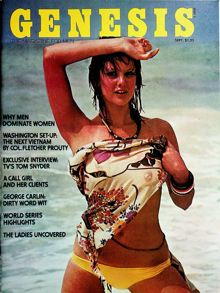 Genesis Magazine   Cover and Centerfold Debbie Mouro / George Carlin  September 1974    071423lm-p2