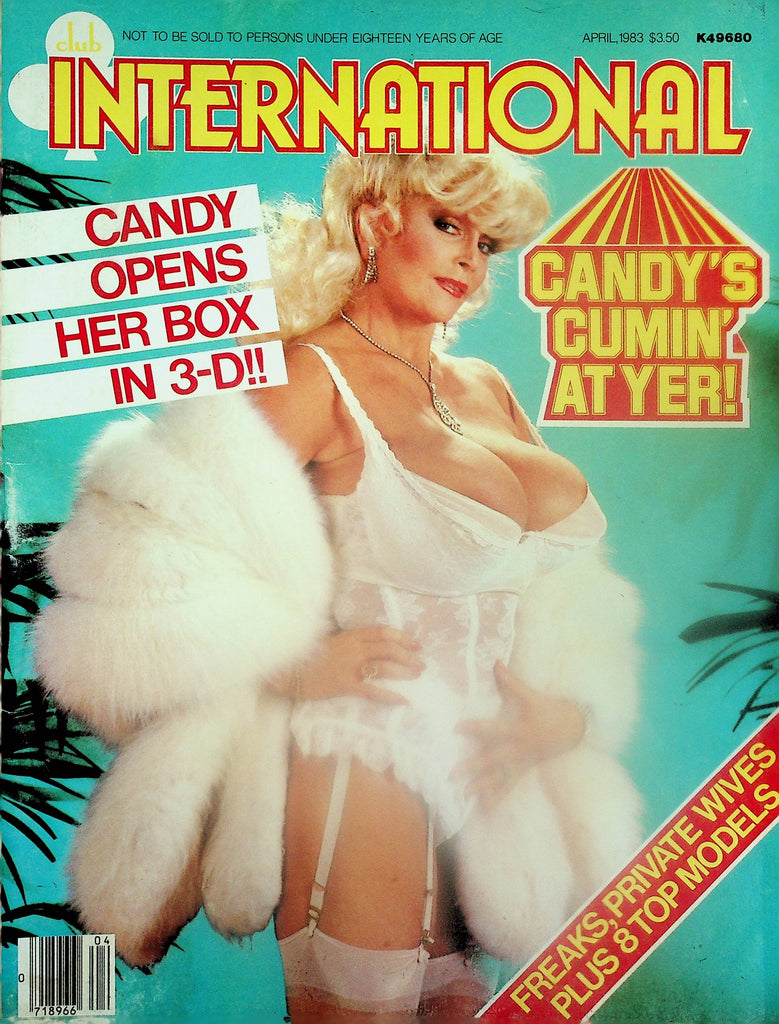 Club International Magazine  Candy Samples - No Glasses  April 1983  Paul Raymond   101825lm-p