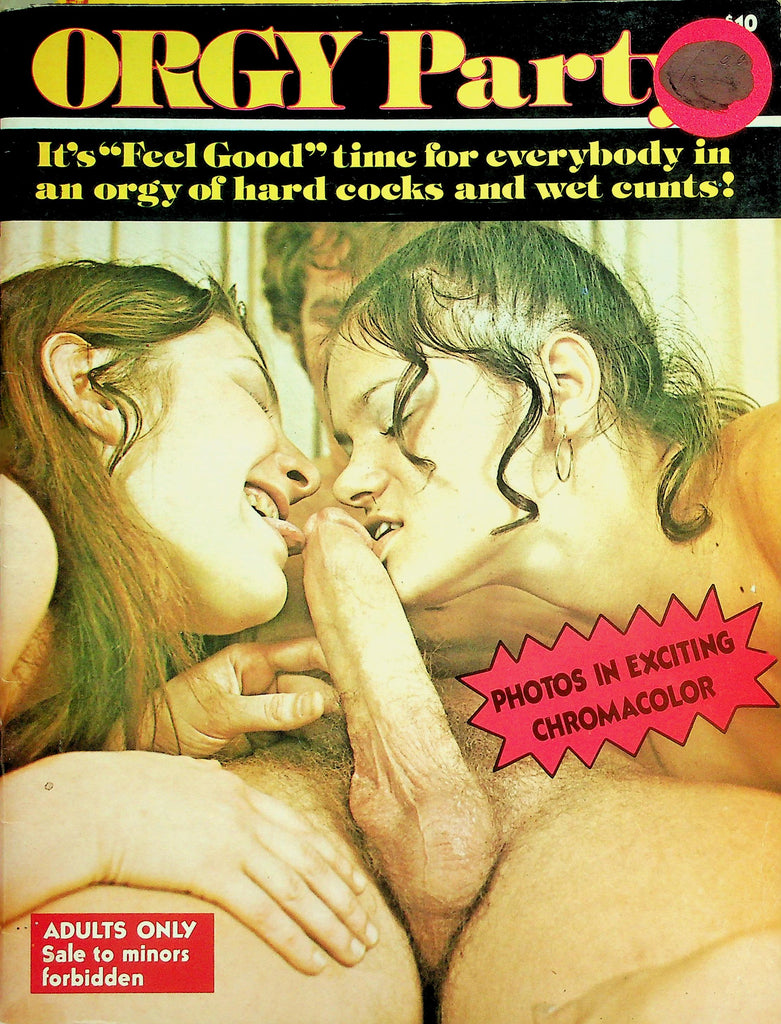 Orgy Party Magazine   "Feel Good" Time Orgy Of Hard Cock and Wet Cunts  1960's    051826lmp