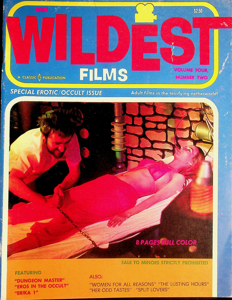 Wildest Films Magazine Special Erotic/Occult Issue  Dungeon Master, Eros In Occult & More! vol.4 #2 1969  072326lmp-GSC