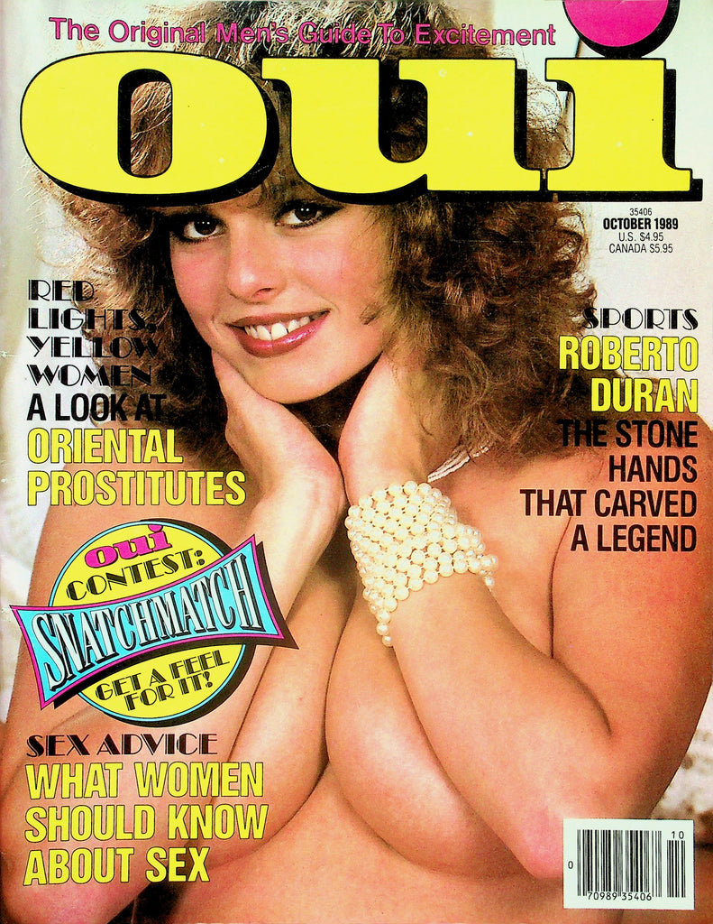 Oui Magazine   Cover/Centerfold Girl Mandy  October 1989    122325lmp
