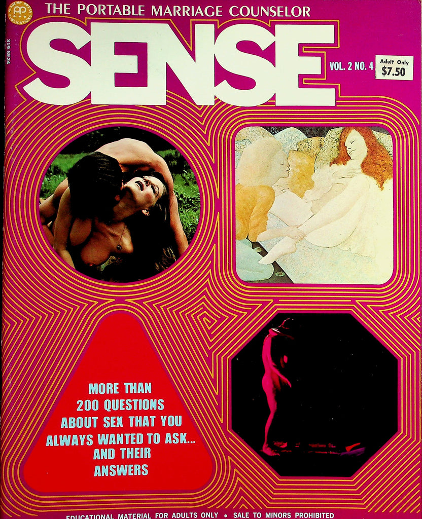 Sense Magazine  Sex Answers- Multiple Sex, Anal Sex, Oral Stimulation & More! vol.2 #4  1972    071126lmp-GSC