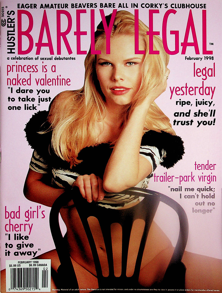 Hustler's Barely Legal Magazine  Cover Girl Hippolyta  February 1998  082024lm-p