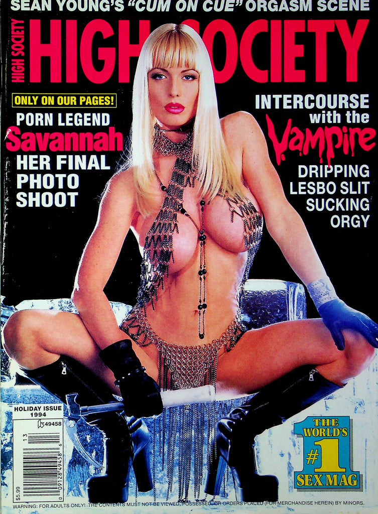 High Society Magazine Savannah & Intercourse With The Vampire Holiday 1994 062623RP