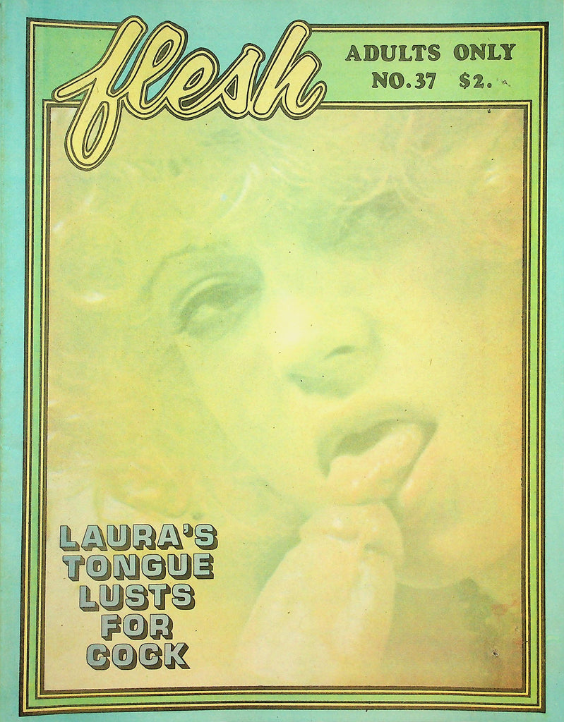 Flesh Newspaper Magazine  Laura's Tongue Lusts For Cock  #37  1970's  101226lmp-GSC