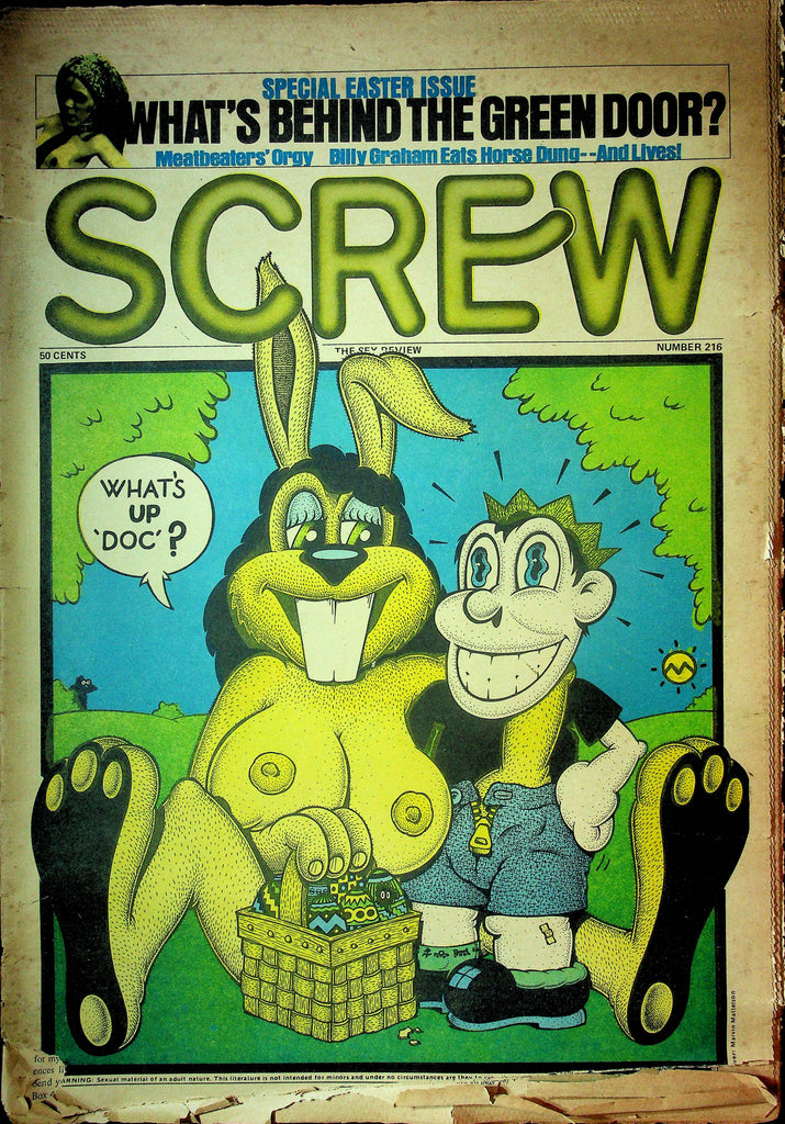 Screw Men's Newspaper Special Easter Issue No.216 April 23 1973 061124OSRP