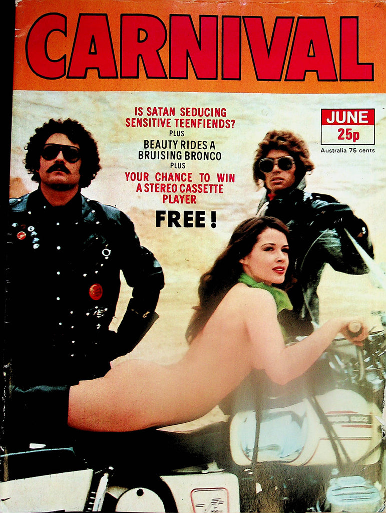 Carnival Adult Magazine   Cover Beauty Rides A Bruising Bronco  June 1970's  Australia       072624lm-p2