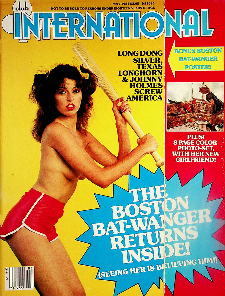 Club International Magazine Long Dong Silver, John Holmes and Texas Longhorn Screw America   May 1981      020624lm-p2