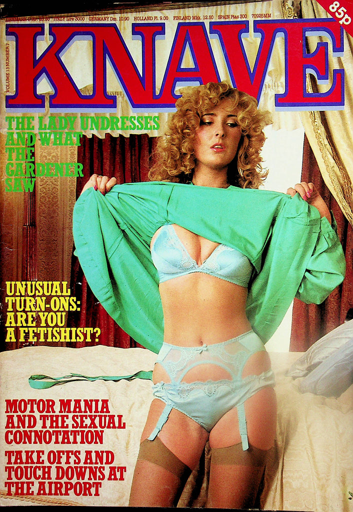 Knave Magazine  Covergirl: The Lady Undresses / Centerfold Girl Elenora  vol.13 #7  1981   012925lm-p2