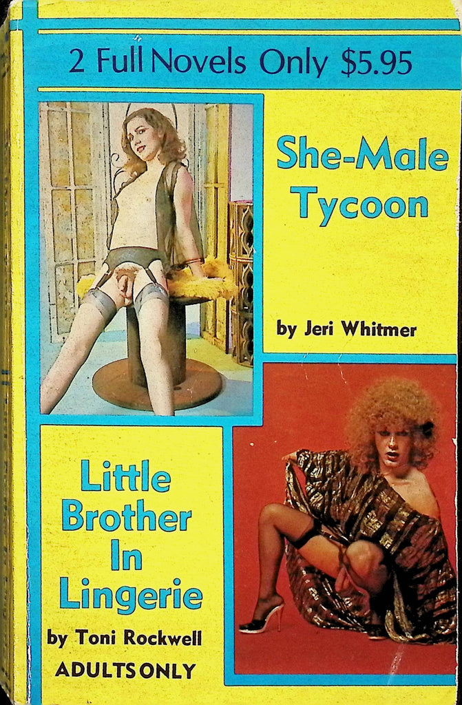 She-Male Tycoon by Jeri Whitmer Step Brother in Lingerie by Toni Rockwell Double Novel TDB-10 1983 Star DistributorsAdult Erotic Paperback Novel-070124AMP