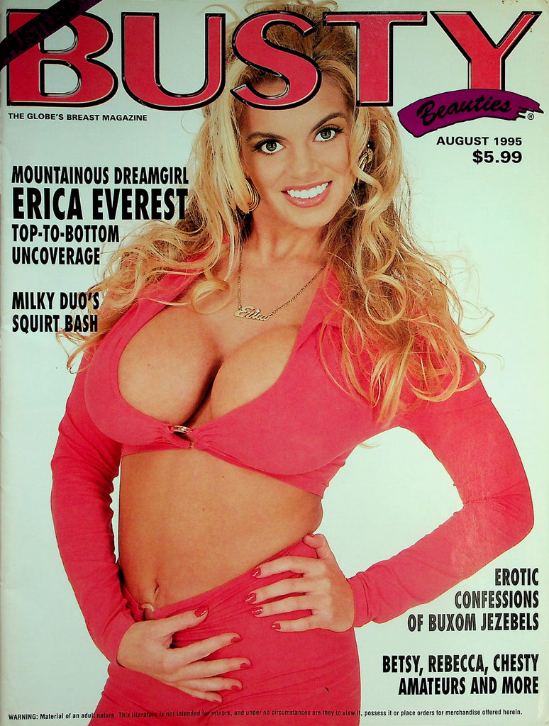 Hustler Busty Beauties Magazine  Covergirl Erica Everest / Rebecca Wild  August 1995   042026lmp