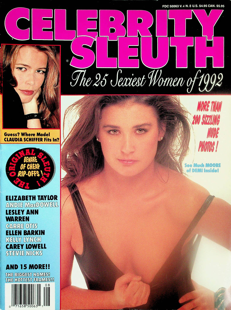 Celebrity Sleuth Magazine  Demi Moore, Claudia Schiffer & More!  vol.4 #8  1991    110125lm-p