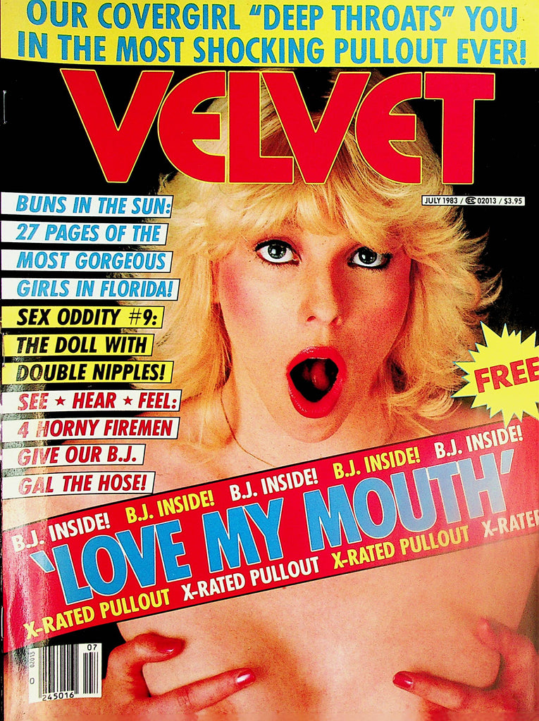 Velvet Magazine  B.J. Inside!  'Love My Mouth' X-Rated Pullout  July 1983   042424lm-p