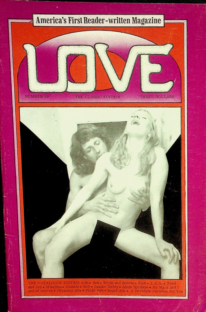 Love Adult Newspaper Magazine  Annie Sprinkle / A Perverts Paradise #69 1980's   090126lmp2-GSC