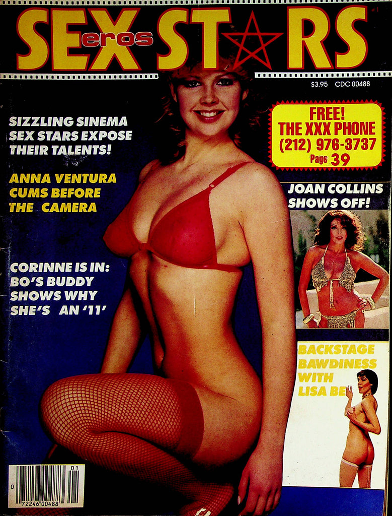 Eros Sex Stars Magazine  Anna Ventura / Joan Collins / Lisa Be  #1 1983        073023lm-p