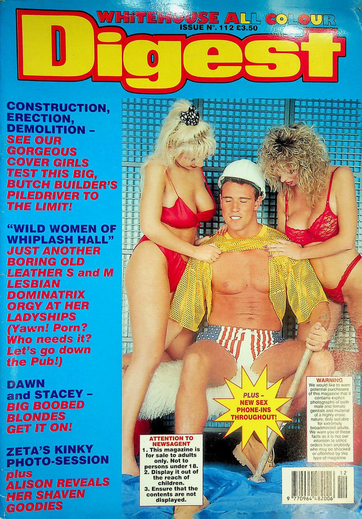 Whitehouse Digest Magazine  Covergirls And Their Sexy Construction  #112  1980's   012726lmp