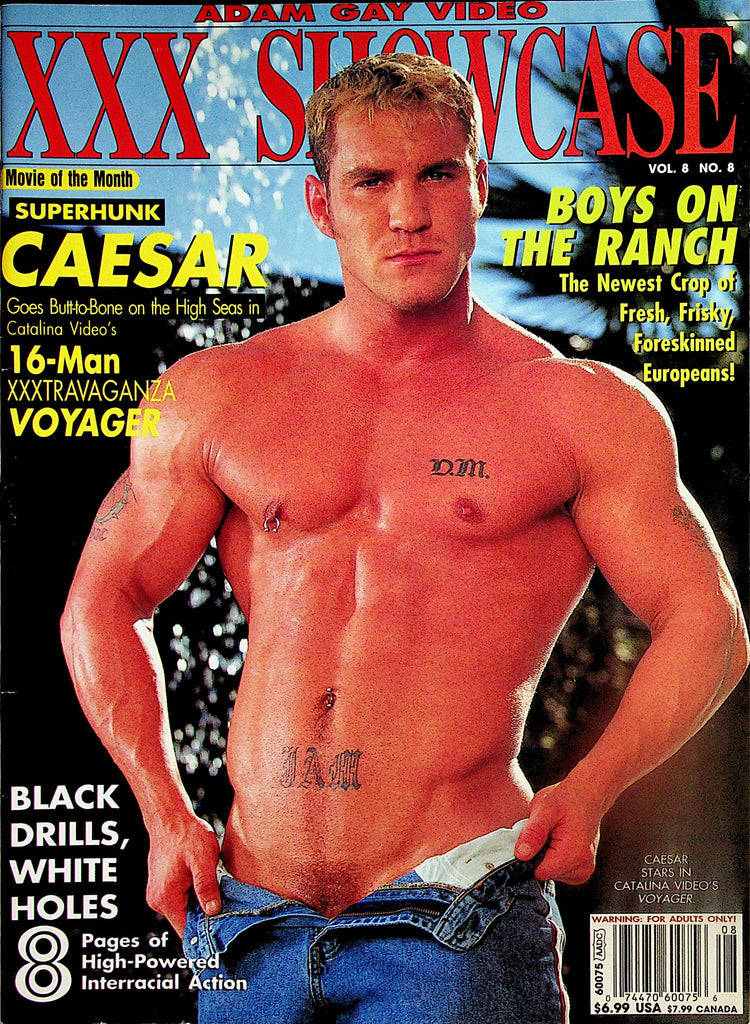 Adam Gay Video XXX Showcase Magazine  Super Hunk Caesar  vol.8 #8   February 2001   011026lmp