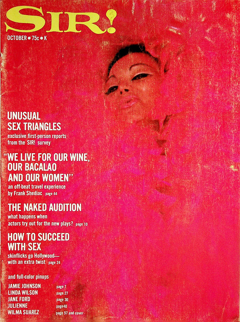 Sir! Yearbook Magazine  Centerfold Jane Ford / Unusual Sex Triangles  October 1970      041224lm-p