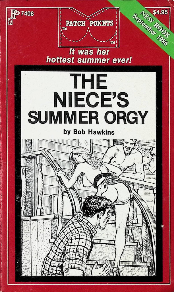 The Niece's Summer Orgy by Bob Hawkins September 1986 Patch Pokets Book Adult Paperback Novel-091224AMP