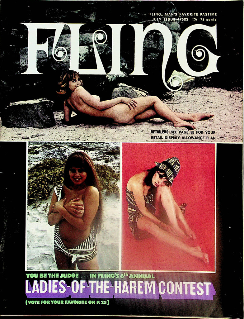 Fling Busty Magazine  Joan Lathrop / Caron Bentley  July 1971   040725lm-p