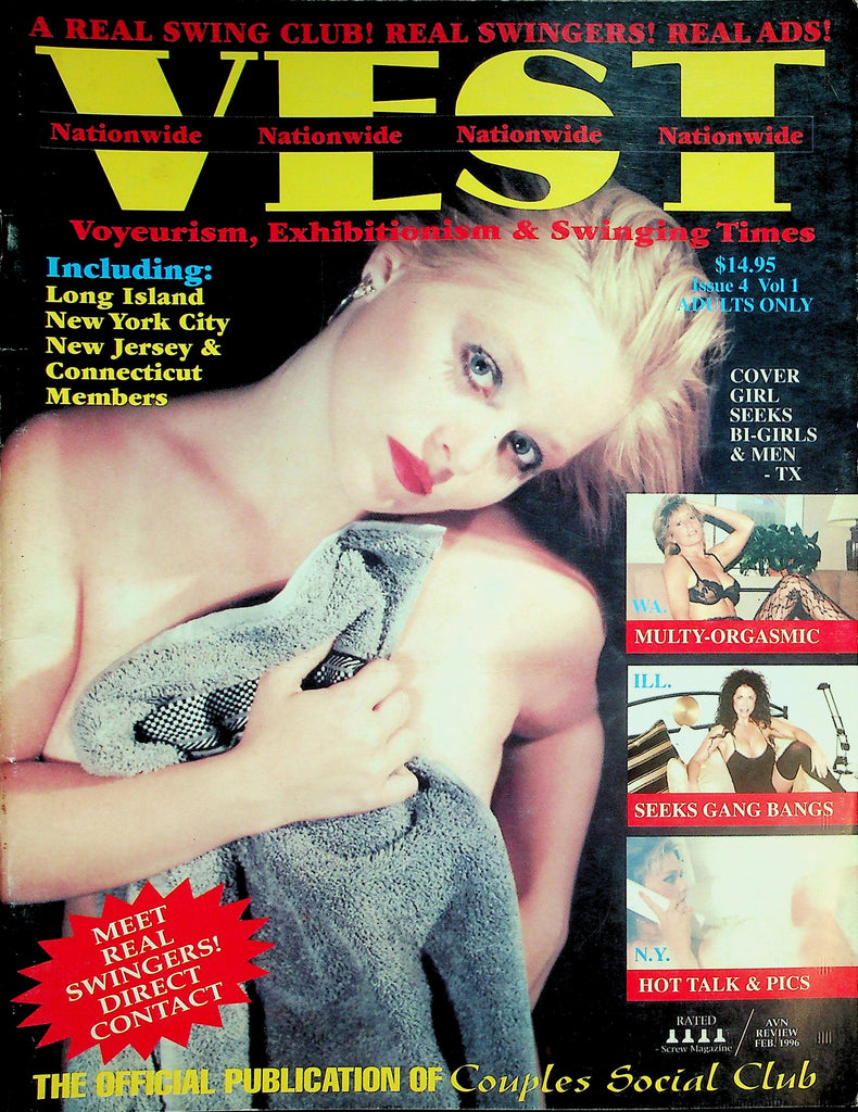 Vest Swingers Contact Magazine   Real Swing Club!  vol.4 #1  1996    021926lmp