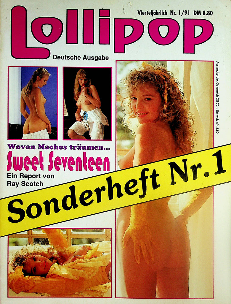 Lollipop German International Magazine  Centerfold Girl Brigitte  #1 1991  Special Issue   042624lm-p