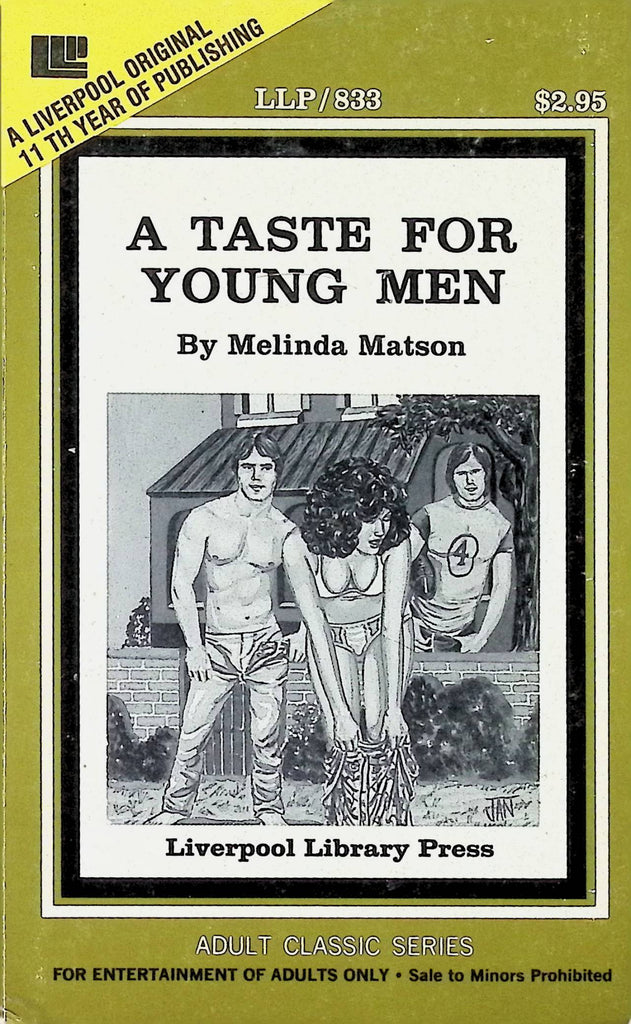 18+ A taste for Young Men by Melinda Matson LLP833 1979 Liverpool Library Adult Paperback Novel-082124AMP