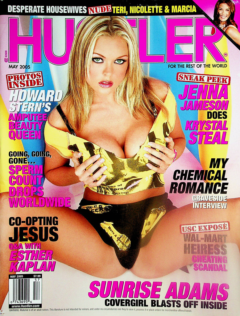 Hustler Magazine  Covergirl Sunrise Adams / Jenna Jameson & Krystal Steal  May 2005   110924lm-p